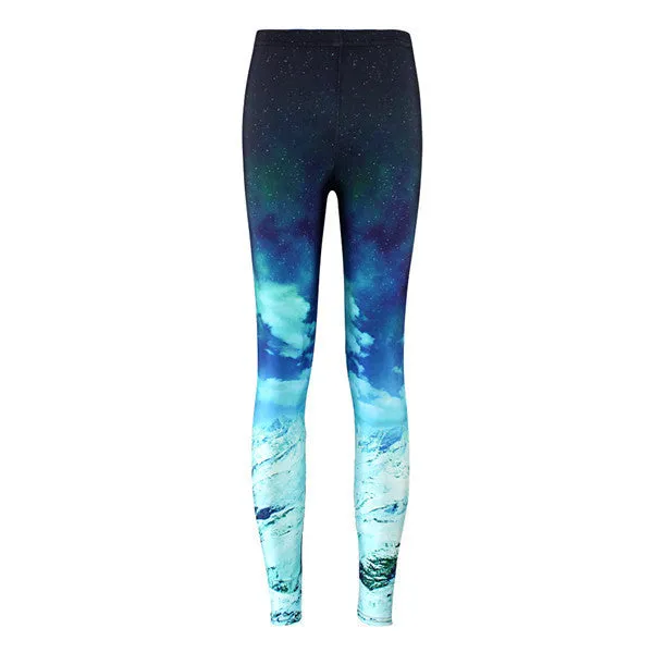 Women Colorful Universe Leggings Galaxy Space Print Leggings